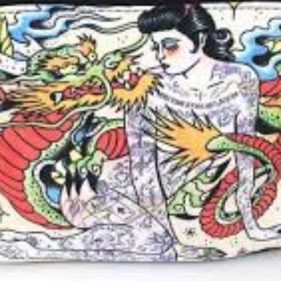 SOLD! 🆕Liquorbrand Tattooed Lady/Japanese Dragon Wallet - Picture 2 of 7